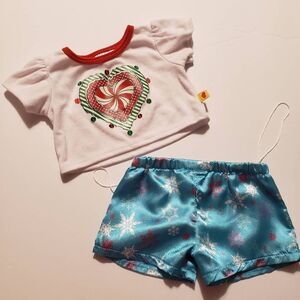Build a Bear Christmas Tshirt and Shorts